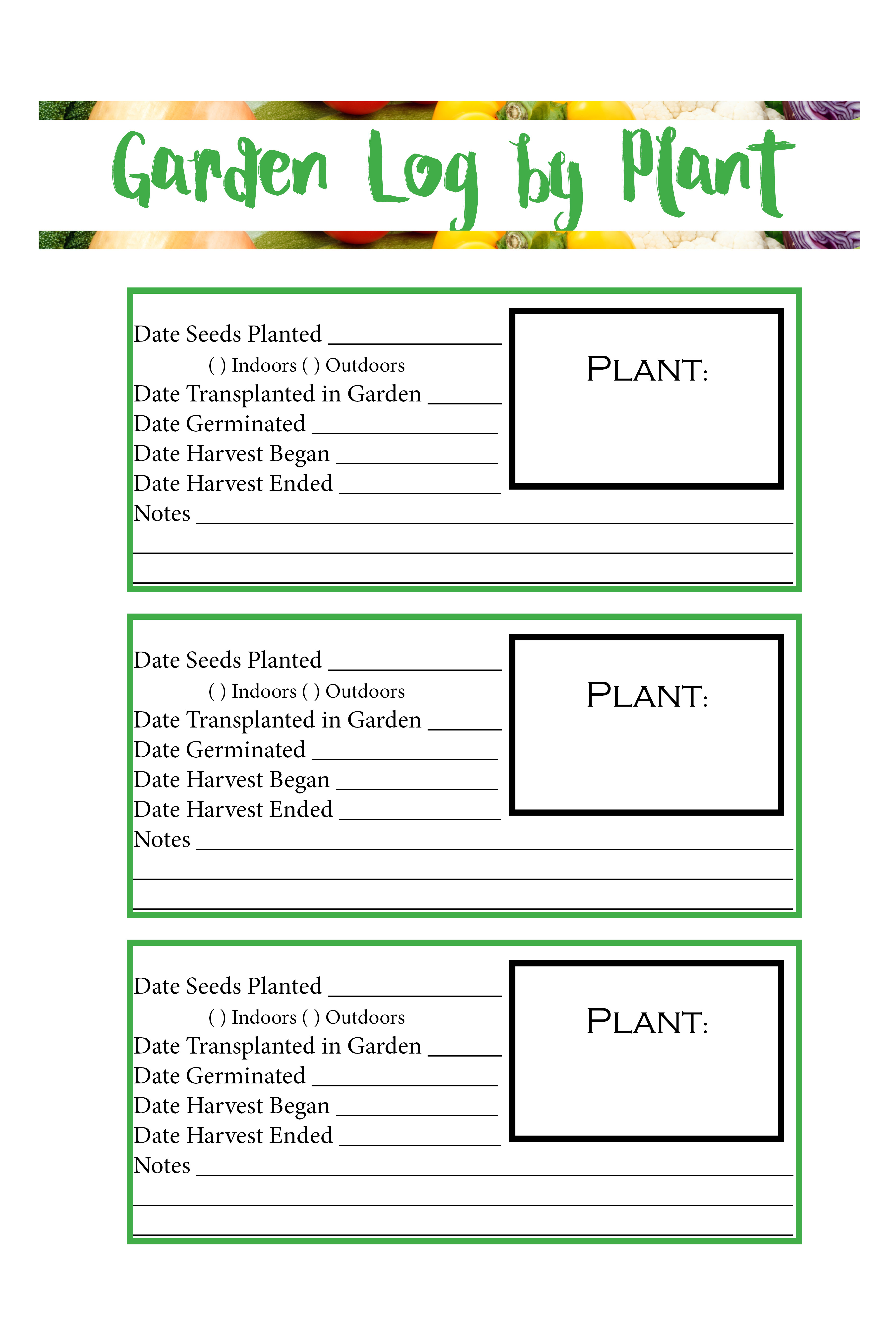 Printable Vegetable Garden Planner Free Snag this free printable