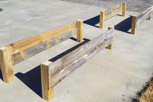 raised garden bed using old fence