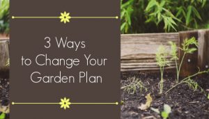 change your garden plan