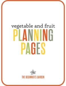 Vegetable and Fruit Planning Pages