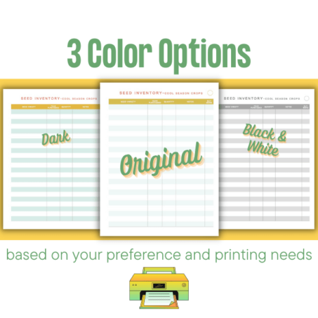 complete garden planner graphic color options