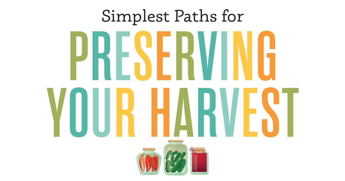 Simplest Paths for Preserving Your Harvest